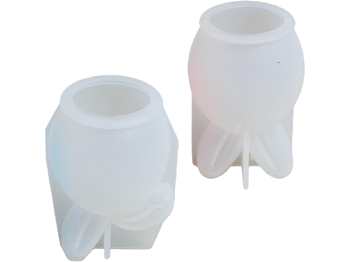 Juego de 2 huevos de conejo de silicona multiusos para resina epoxi, elaboración de jabón y decoración. SFUSHOS