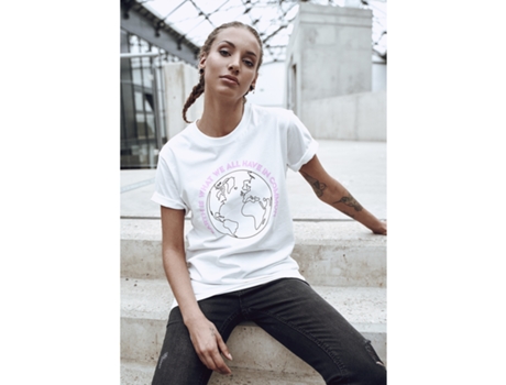 T-shirts MISTER TEE Mujer (L - Blanco)