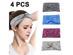 Banda para el sudor para mujeres y niñas, diadema de yoga, atlética, absorbente, elástica, antideslizante, para correr, gimnasio, baile, tenis