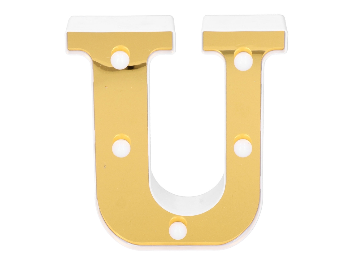 Lámpara Led Con Forma De U Dorada Letras Para Propuestas Matrimonio, Decoración Fiestas Cumpleaños