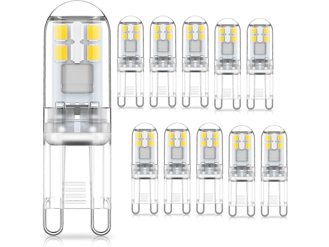 Rebe-bombillas Led G9 1.5w Equivalente A 20w Halógeno Luz Blanca Fría 6000k Ac 220-240v No Regulable Sin Parpadeo Paquete De 10