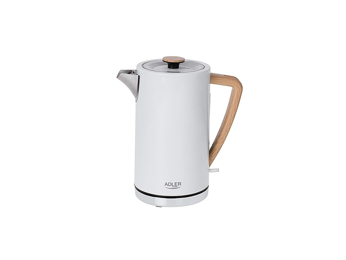 Hervidor ADLER AD 1347w (Blanco - Madera - 220-240 V - 1,7 L)