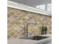 Salpicaderos De Cocina Suave - Dorado - Colorido 250x80 Cm