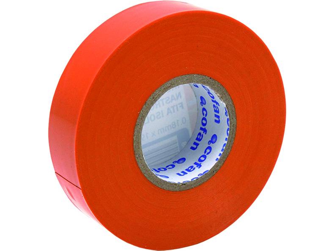 Cinta Aislante COFAN Naranja (19 mm x 20 Metros)