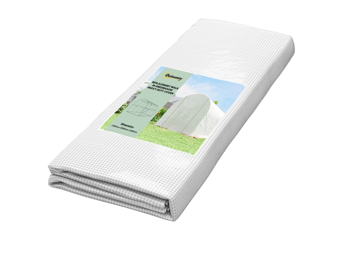 Lámina Para Invernadero De 4x2 M, Impermeable, Para Puerta O 8 Ventanas, Color Blanco Uv.