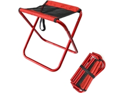 Silla de Camping WJS Desmontable Portátil (Rojo)