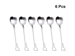 2026da-6 Cucharas De Acero Inoxidable En Forma De Corazón Para Postres Café Y Té