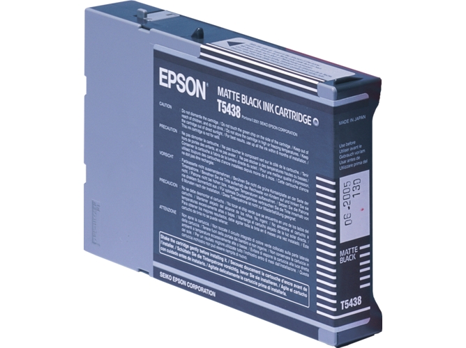 Cartucho de tinta original EPSON, T5438 110 ml , Negro mate, C13T543800