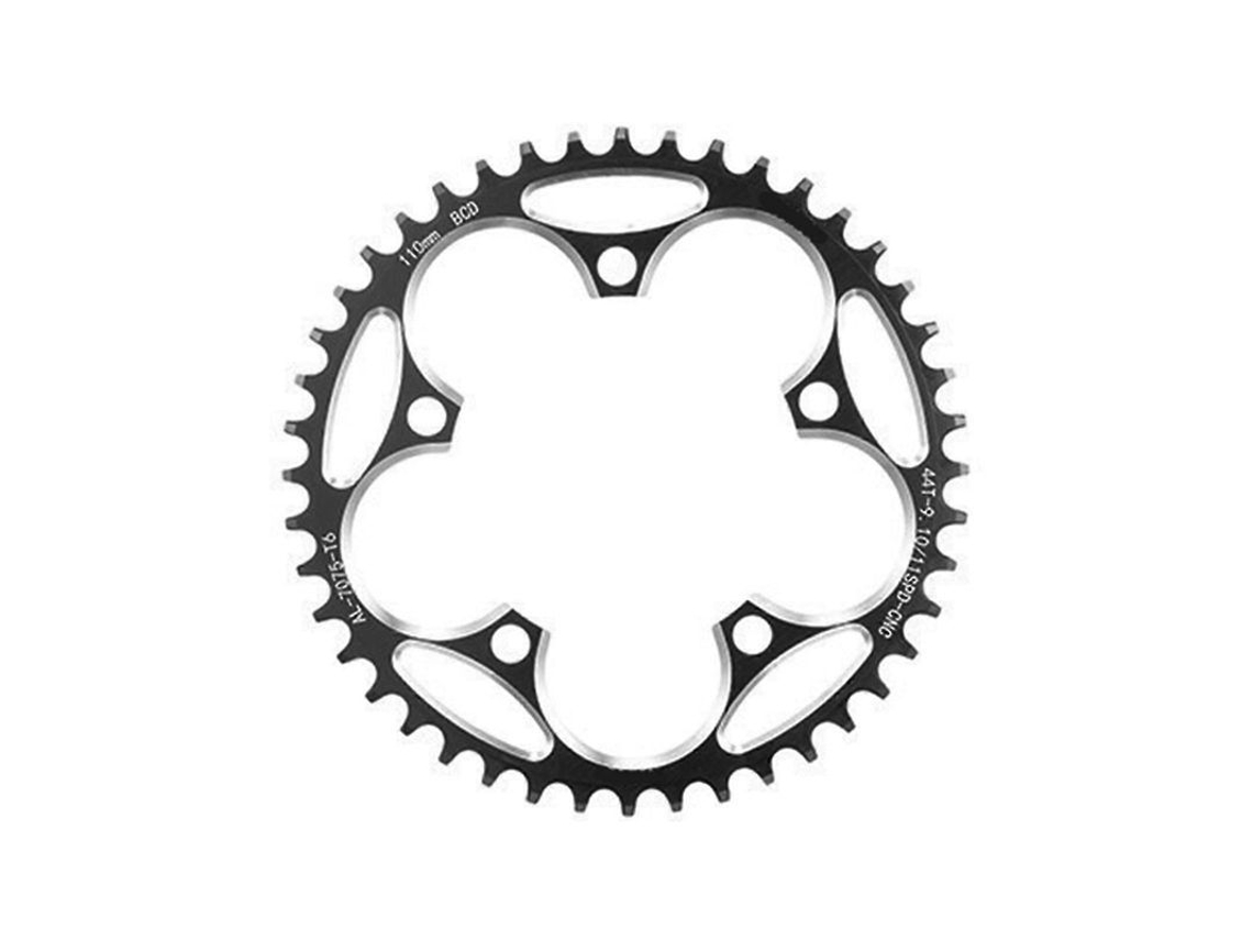 Engranaje De Montaje Directo Para Bicicleta De Montaña De 5 Tornillos, 110/130 Bcd, Acero Y Aluminio, 44 Dientes, Negro