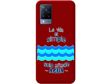 Carcasa Vivo V21 5G TUMUNDOSMARTPHONE Agua Rojo