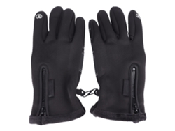 Rebe-luvas De Inverno Para Homem Com Tela Tática Sensível Lona Polar Impermeável Dedos Completos Para Ciclismo Montanha Senderismo Alpinismo Preto