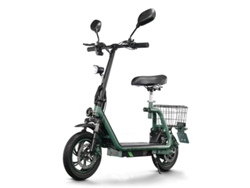 Patinete Eléctrico Twofish M5 Pro E Certificado EEC con Asiento Trasero y Cesta 500w 48v 13ah Neumáticos 12 Velocidad Máxima 40 km/h Autonomía 30 km Verde
