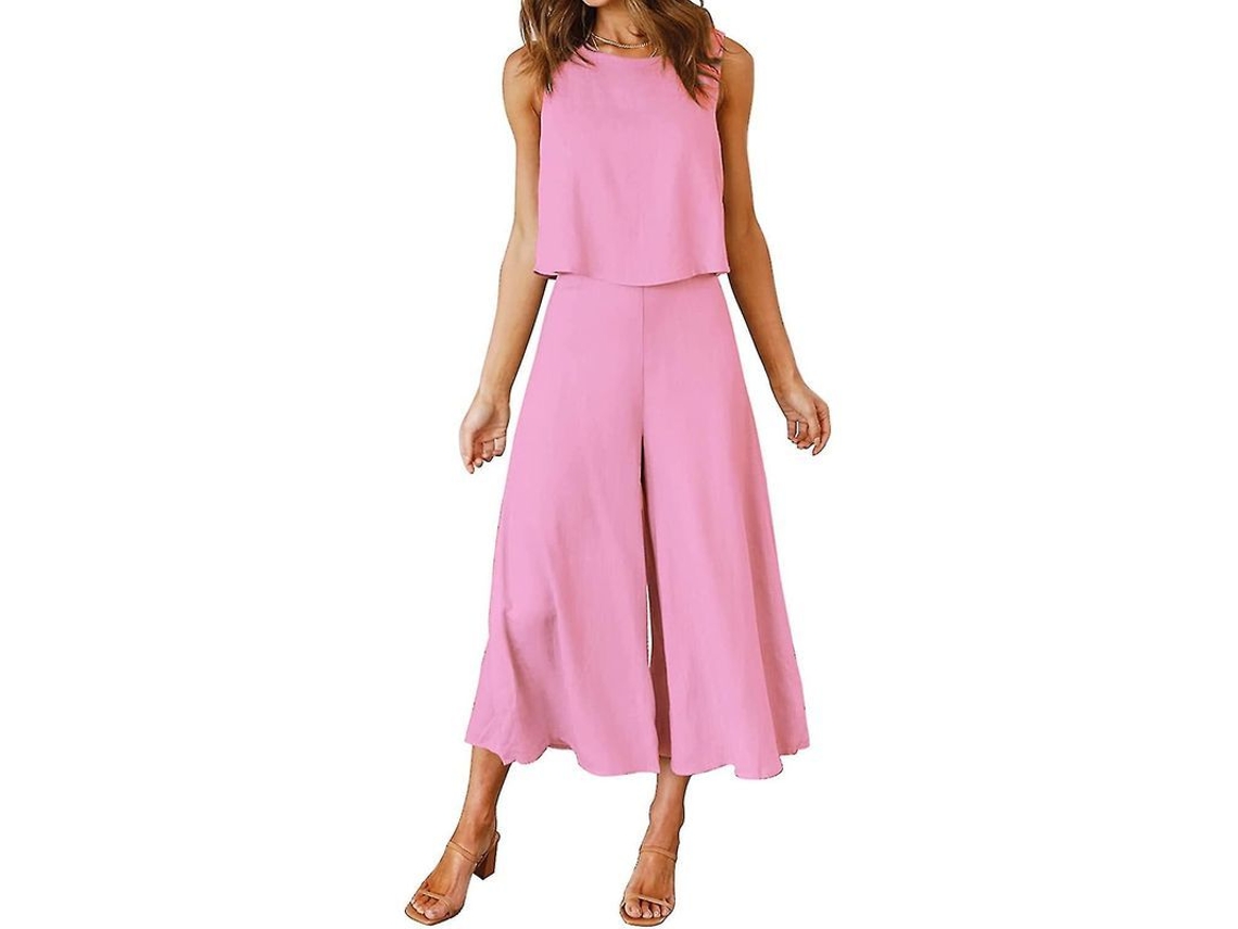 2026-conjunto De Dos Piezas De Verano Para Mujer Roylamp: Blusa Básica De Cuello Redondo Y Pantalones Amplios Cortos