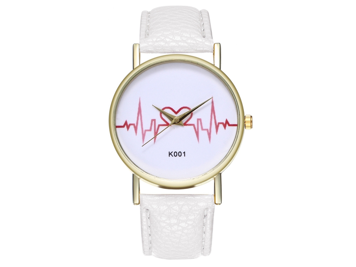 Reloj De Pulsera Zhoulianfa Para Mujer De Piel Sintética Con Esfera Redonda Y Movimiento De Cuarzo Blanco.
