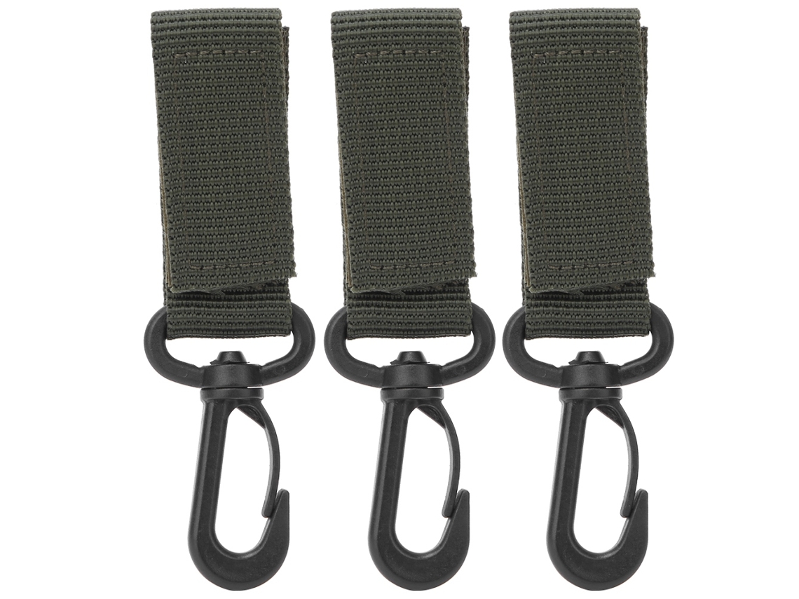Hebilla De Cinturón Giratoria De 360 Grados De 3 Piezas Con Gancho Para Llaves, Outdoor Supply, Verde Militar