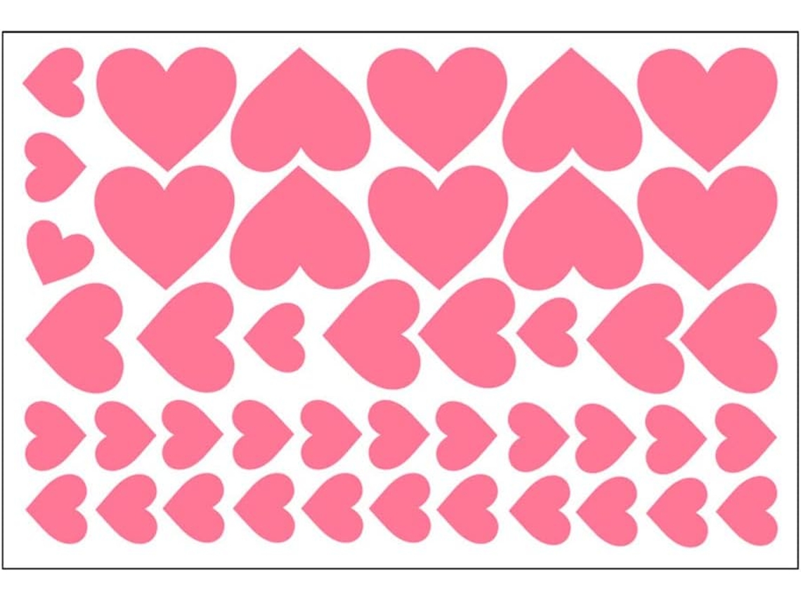 Pegatinas Pared Luminosas Pvc, Calcomanía Corazón Rosa Fosforescente.