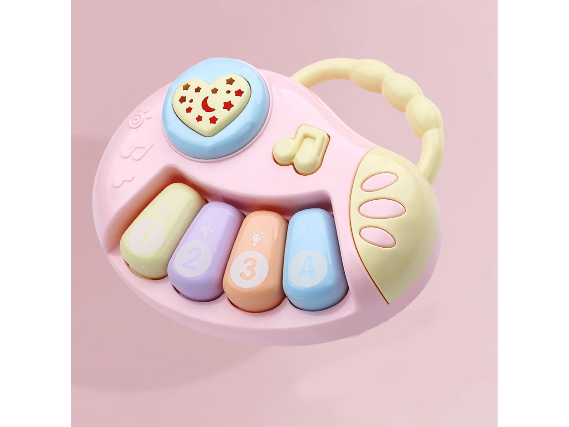 Ats-instrumento Musical Bebé Piano Rosa Multifunción Educativo Prescolar Para Niños Pequeños