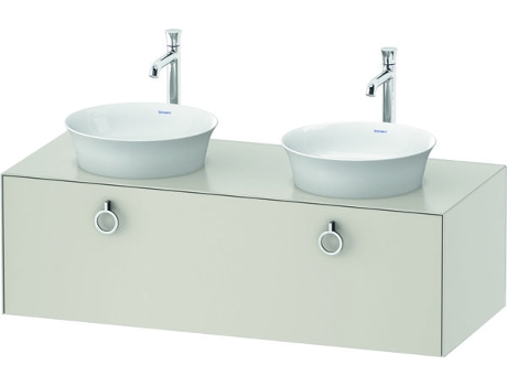 DURAVIT Tulip blanco, mueble de baño colgado en la pared, ancho 1300 x profundidad 550mm, con 1x extraíble, con tirador, WT4983B
