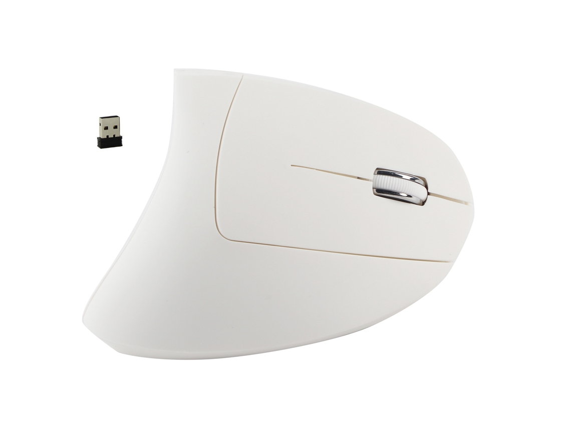 Baoj-2026rato Vertical Sem Fio Óptico 2.4ghz 1600dpi Ergonómico Sem Atraso Para Pc Portátil Branco