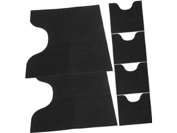 Juego de 6 alfombrillas higiénicas antideslizantes reutilizables en forma de U con funda protectora.