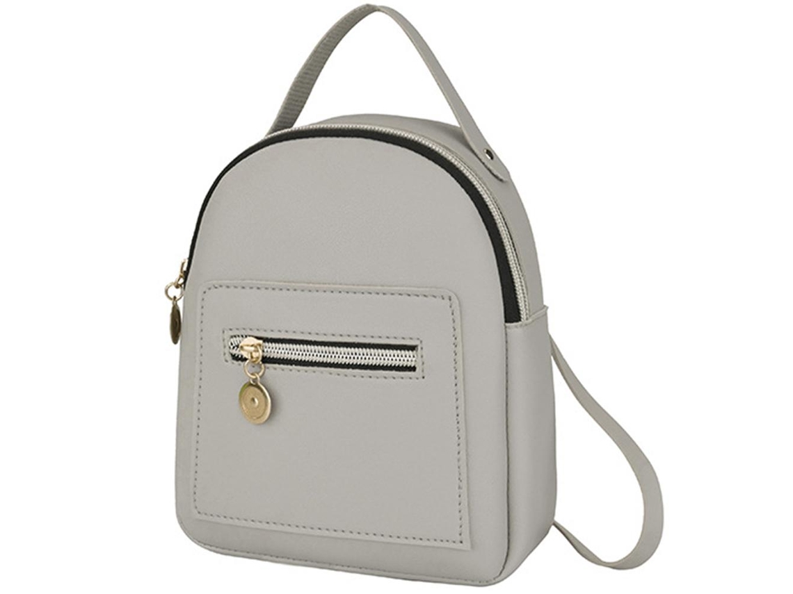 Rebe-mochila De Cuero Pu Para Mujer Casual Bonita Mochilita Diaria Con Bolsillos Cremallera Convertible Bandolera