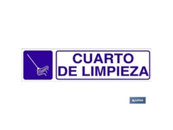 Señal glasspack adhesiva 175x45 cuarto de limpieza