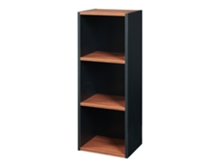 Librería Trond Con 3 Compartimentos 80x30x23cm - Negro/nogal en.casa