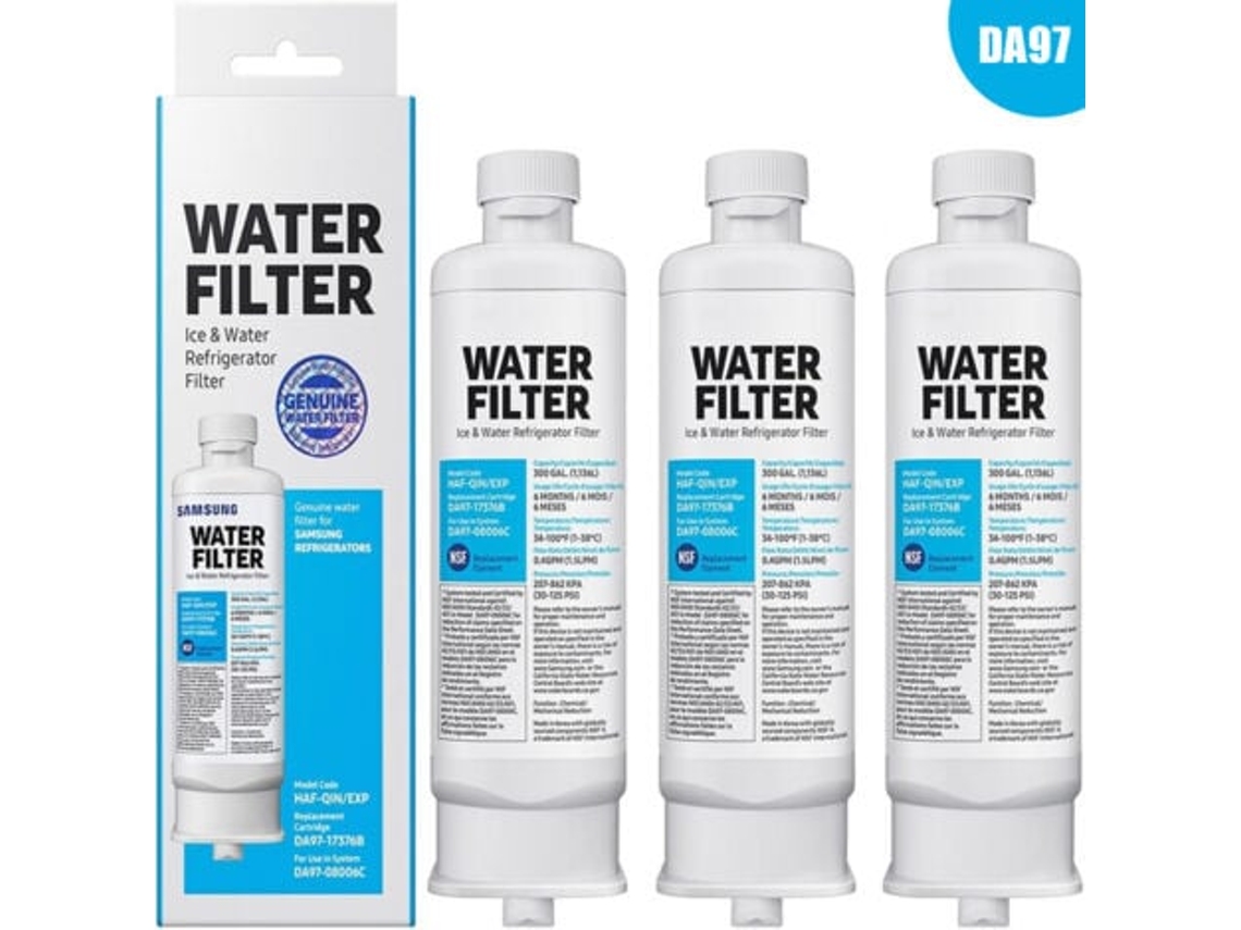 Paquete de 3 filtros de agua para refrigerador Da97 17376b Da97 08006c Haf Qin Haf Qin/exp para refrigerador Samsung de varias puertas.ca Jortmrd