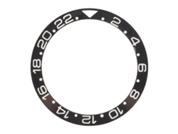 Anillo De Bisel De Cerámica Para Reloj, Base Negra, Dígitos Blancos, 40 Mm, Para Reparación.