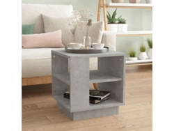 Mesa de Centro de Apoyo 40X40X43 Cm Madera Procesada Gris Cemento
