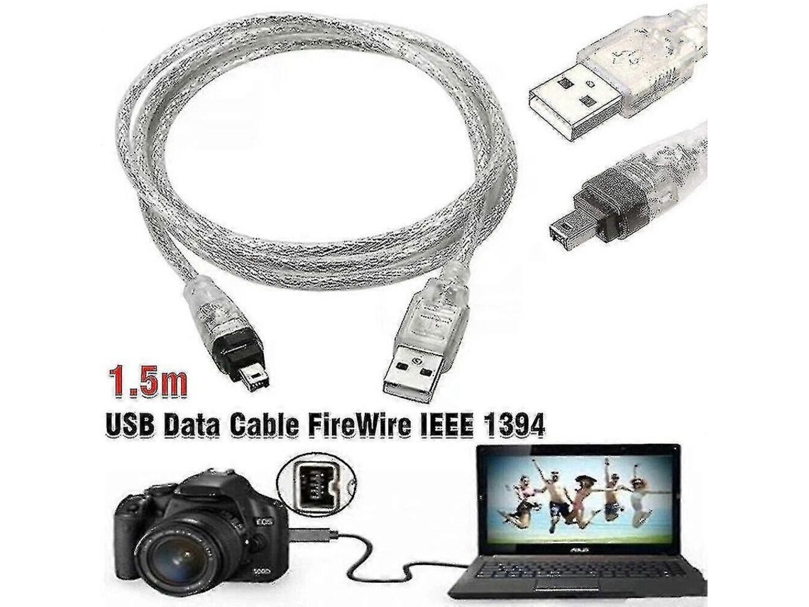 Cable De Datos Usb Firewire Ieee 1394 Para Cámaras Sony, Jvc, Panasonic Mini Dv Y Hdv Para Edición En Pc (nuevo, 2024)
