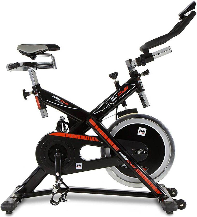 Bicicleta de Spinning BH FITNESS SB2.6 H9173 (Negro - 119x52x104cm - Volante: 22 kg - Hasta 115 kg)