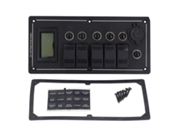 Panel Interruptor Rocker 5 Gang Impermeable Con Protector De Sobrecarga Y Voltímetro 12v Para Barco Yate Rv