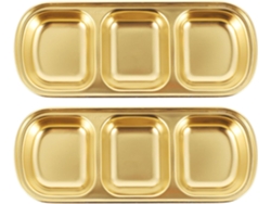 Dos especieros en acero inoxidable 304 con acabado dorado