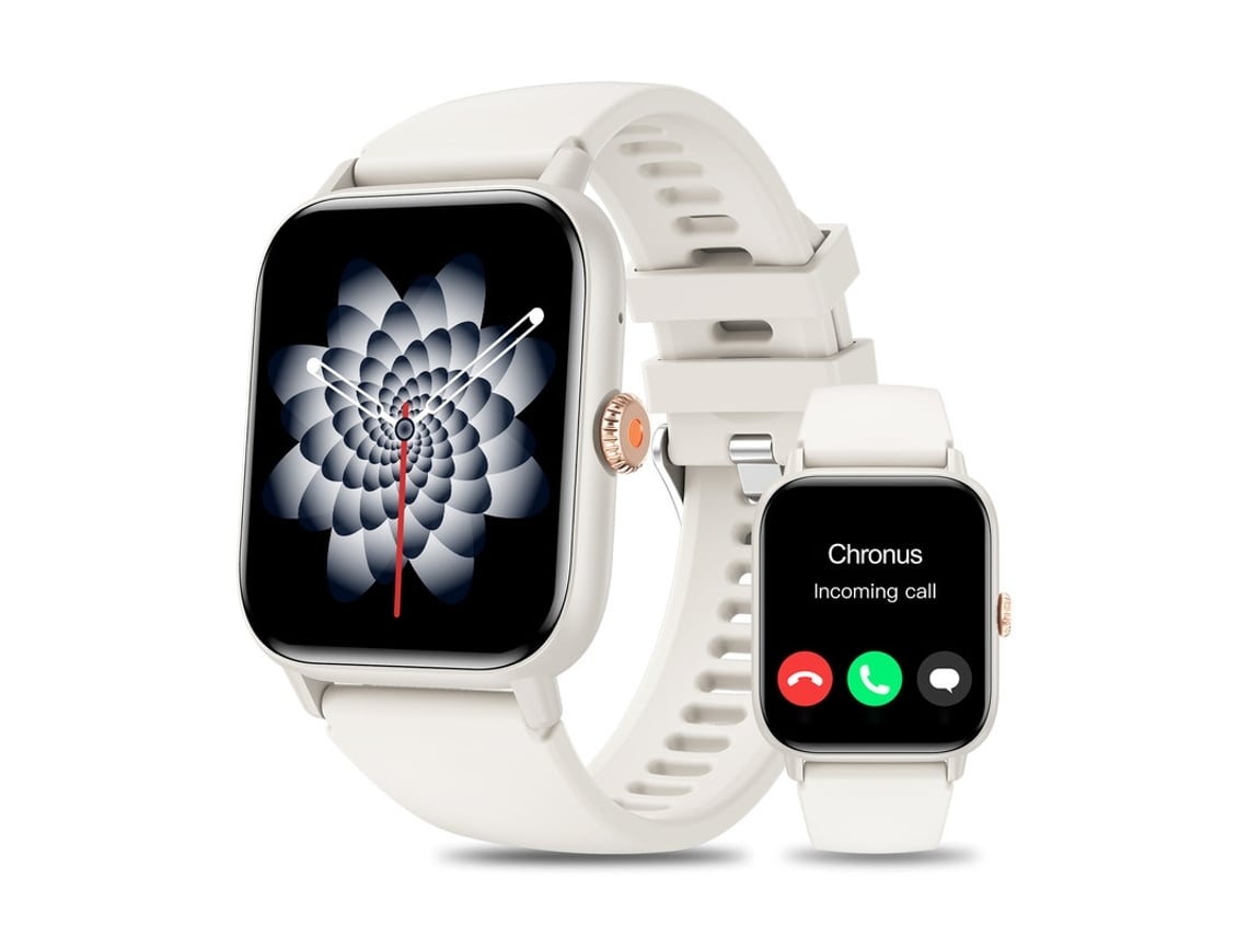 Reloj inteligente Yunzii QS13 para mujer con función Spo2, rastreador de actividad física para Android e iOS, color blanco.