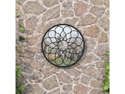 Espejo de jardín para exterior de hierro 60x3 cm negro Lovely Home