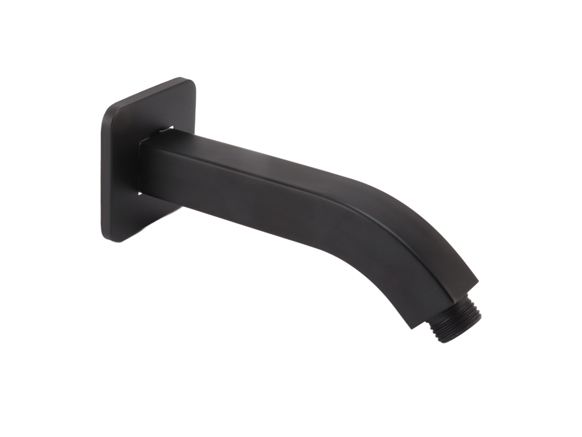 MEOIRUERY Extensión del brazo de la ducha para el baño, el brazo de ducha de montura de pared con brida, extensión cuadrada del brazo de cabeza de ducha 60 grad