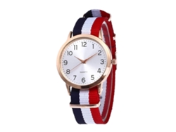 Reloj De Pulsera Unisex De Cuarzo A La Moda Con Correa De Nailon Informal T0033-e6