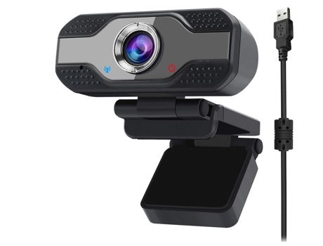 Webcam para PC Cámara Usb con Micrófono Plug Play Micrófono Integrado Full Ultra Hd 1080P Cámara Web Vídeo Negro BISBISOUS