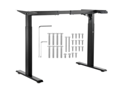 Escritorio de pie Succebuy con altura ajustable de 70 a 117 cm y longitud de 89 a 135 cm.
