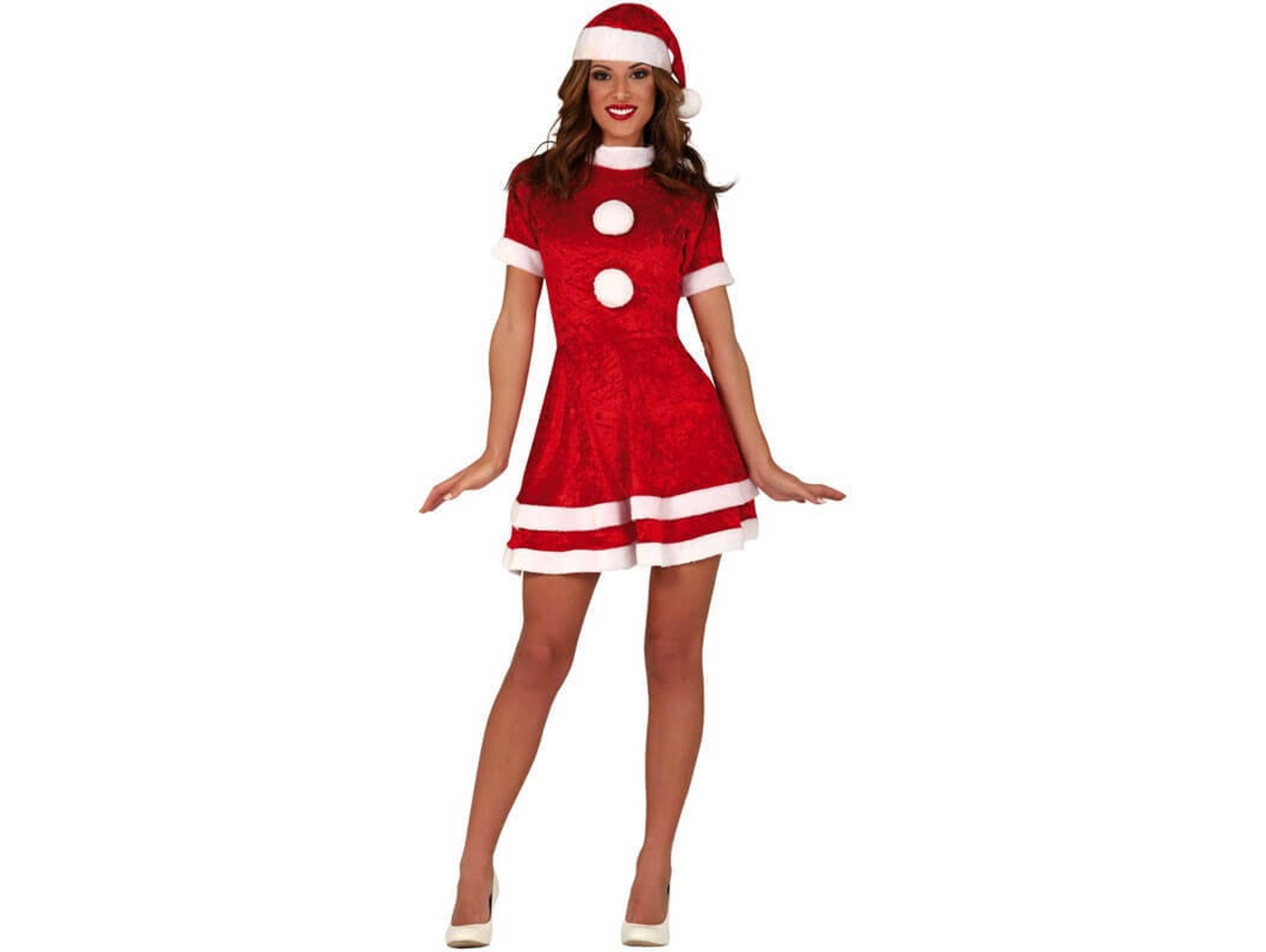 Disfraz de Mujer DISFRAZZES Mamá Noel Corto (Talla: M)