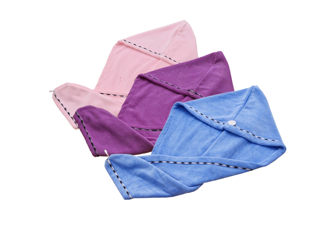 Conjunto de Toalla KOFIHETY Cabello Paquete Turbante Absorbente Secado Microfibra - 3pcs (Talla Única)