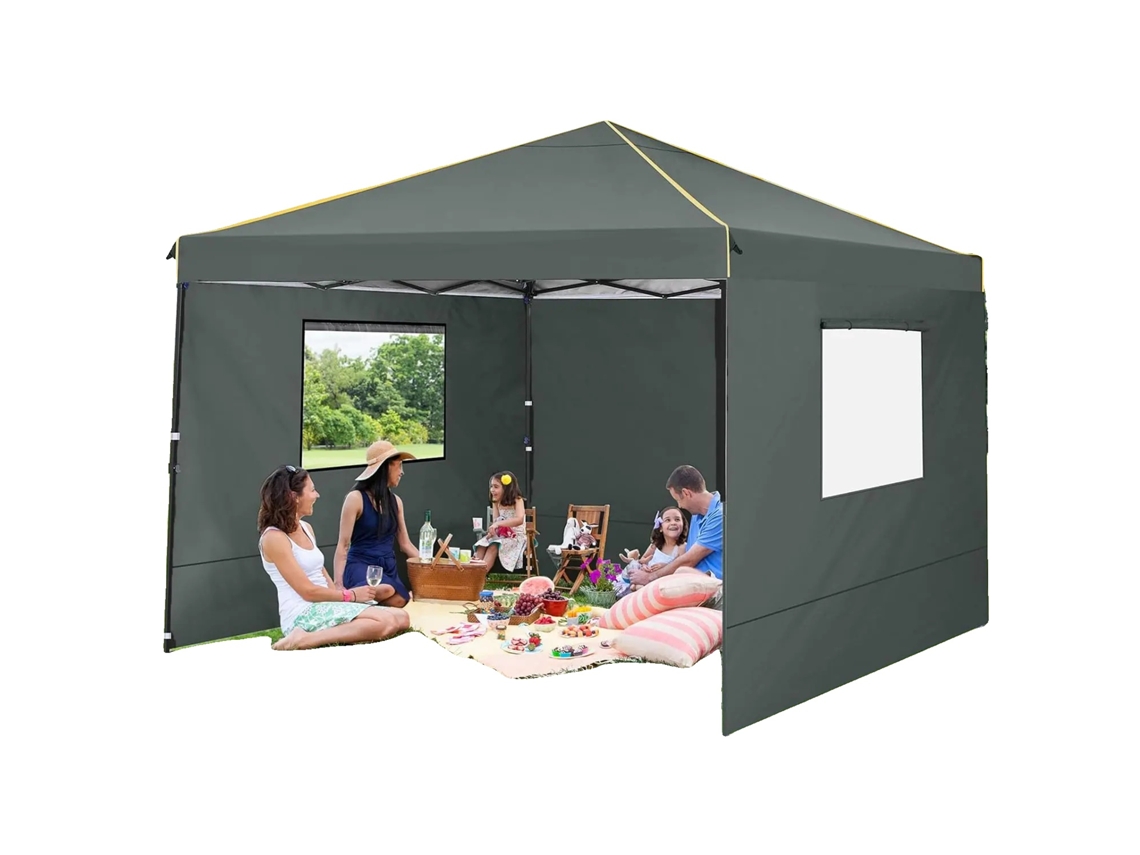 Carpa Gazebo, Toldo Impermeable, Portátil, Gris, OEM