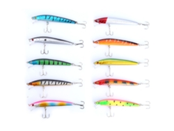2026rebe-10pcs Iscas De Pesca Coloridas 95mm Crankbaits Anzuelos Afilados Accesorios De Pesca