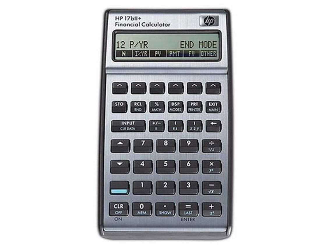 Calculadora Financiera Hp 17bii 15 Dígitos 2 Líneas Bolso Plata