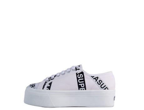 Zapatillas de Mujer SUPERGA Lettering Tape Jellysole Blanco (37)