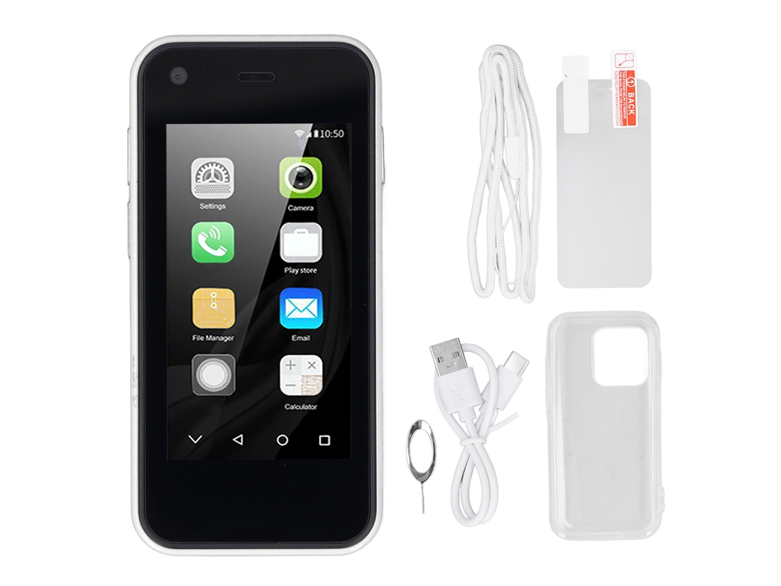 Yhl soyes Xs13 Pro 3G Smartphone pequeño para niños Pantalla LCD de 2,5'' 2 GB de RAM 16 GB de ROM Cámaras de 2 MP y 5 MP Android 9 Blanco