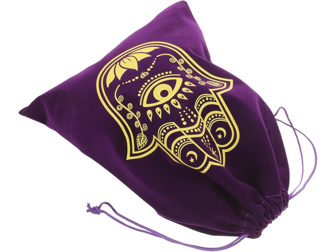 Bolsita Terciopelo Morado Ligera Versátil Cordón Ajustable Guardar Objetos Pequeños Joyas Diseño Único