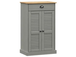Zapatero Organizador Vigo en Madera Maciza de Pino Gris de 60X35X96 Cm