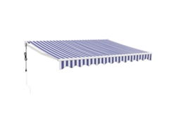 Maison Exclusive - Toldo Retráctil Automático Azul Y Blanco 3x2,5 M